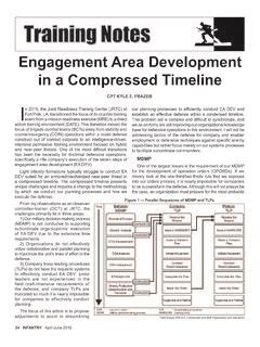 Engagement Area Development in a Compressed Timeline